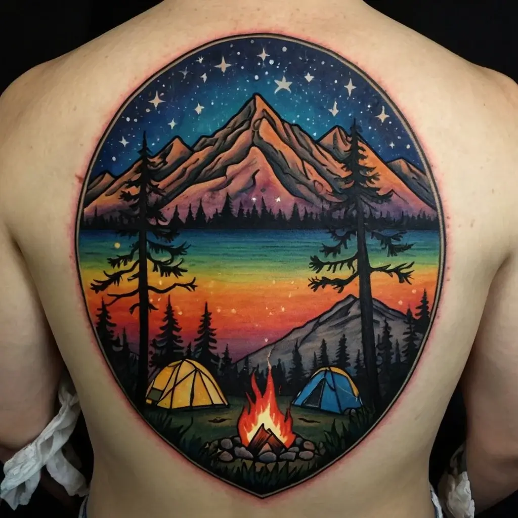 camping tattoo (32)