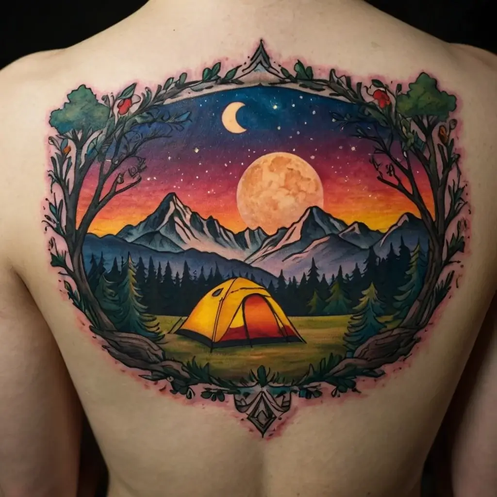 camping tattoo (35)