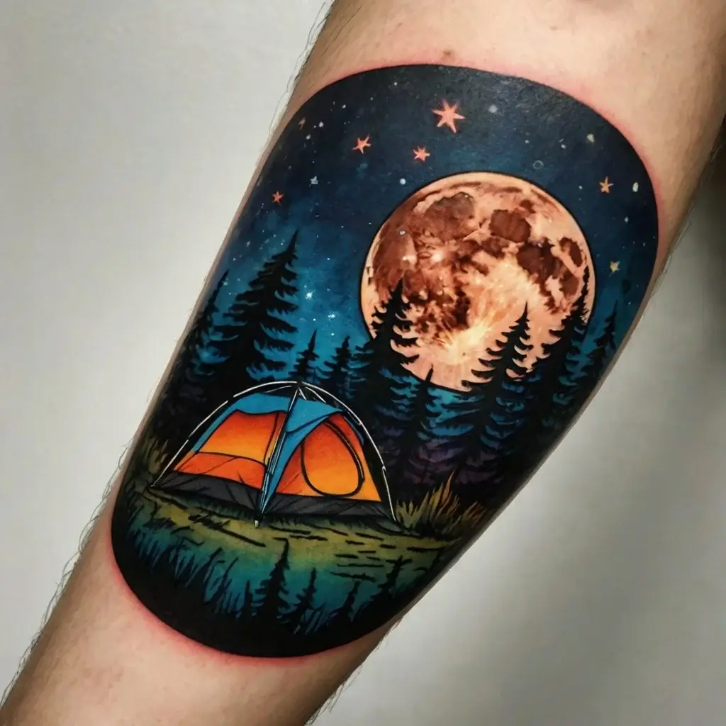 camping tattoo (37)