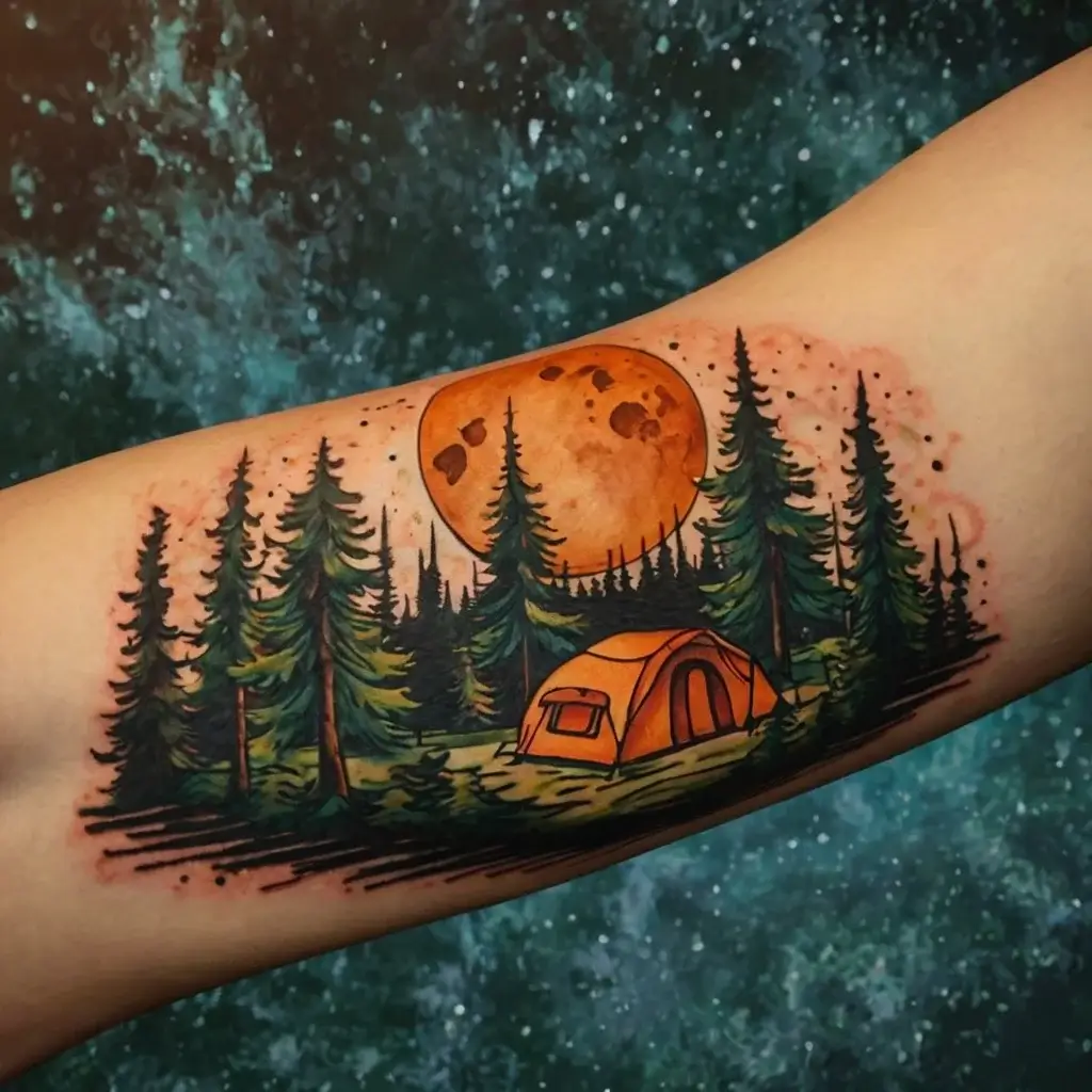 camping tattoo (4)