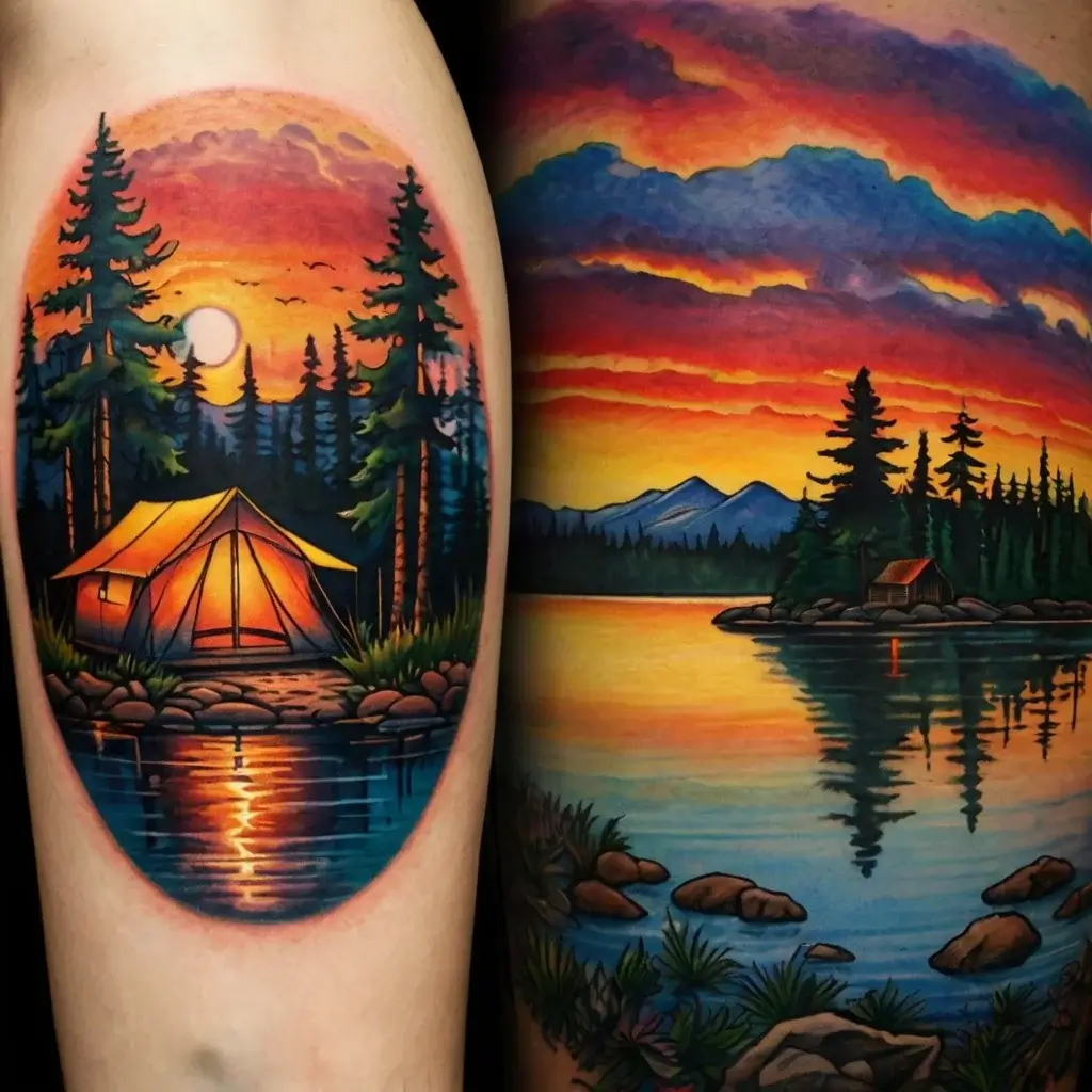 camping tattoo (41)