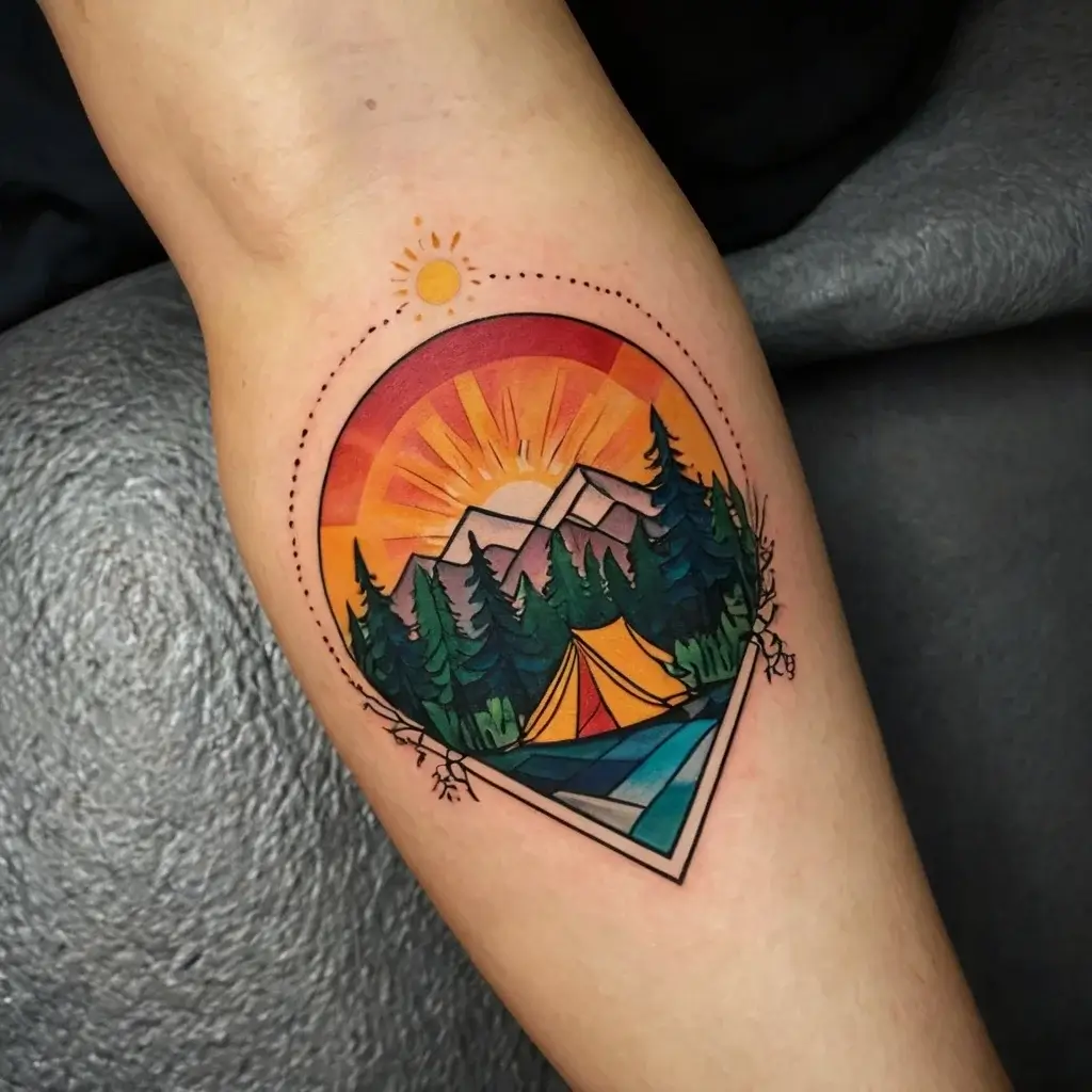 camping tattoo (42)