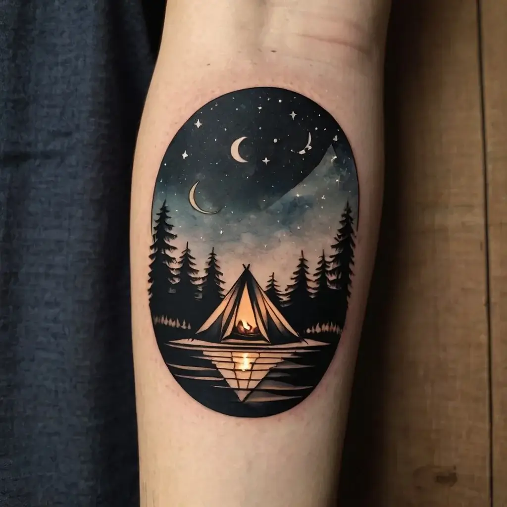 camping tattoo (49)