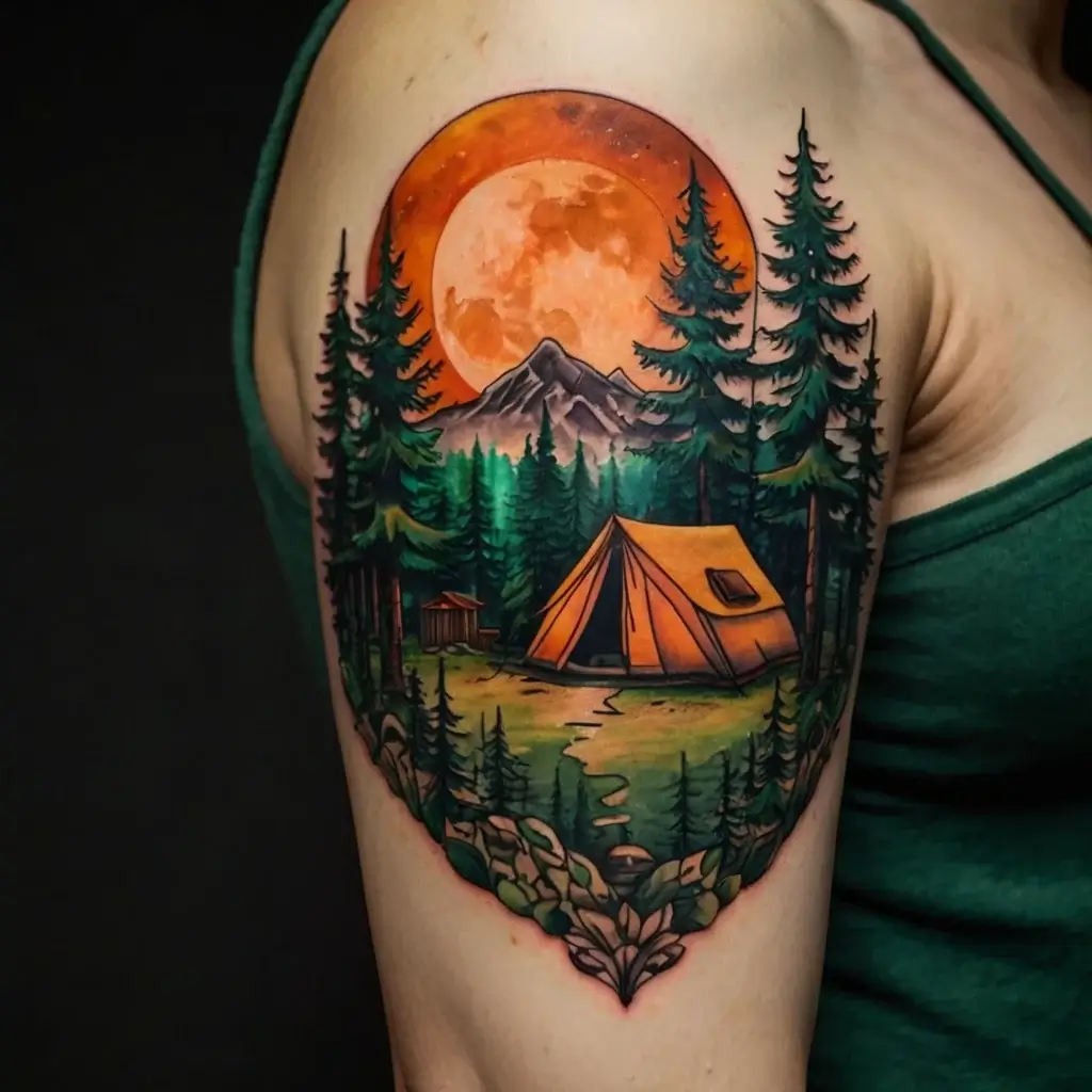 camping tattoo (5)