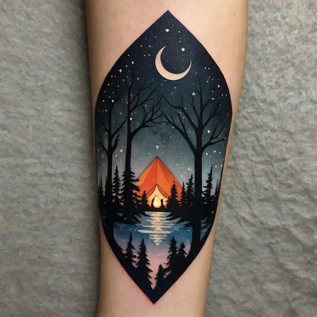 camping tattoo (50)