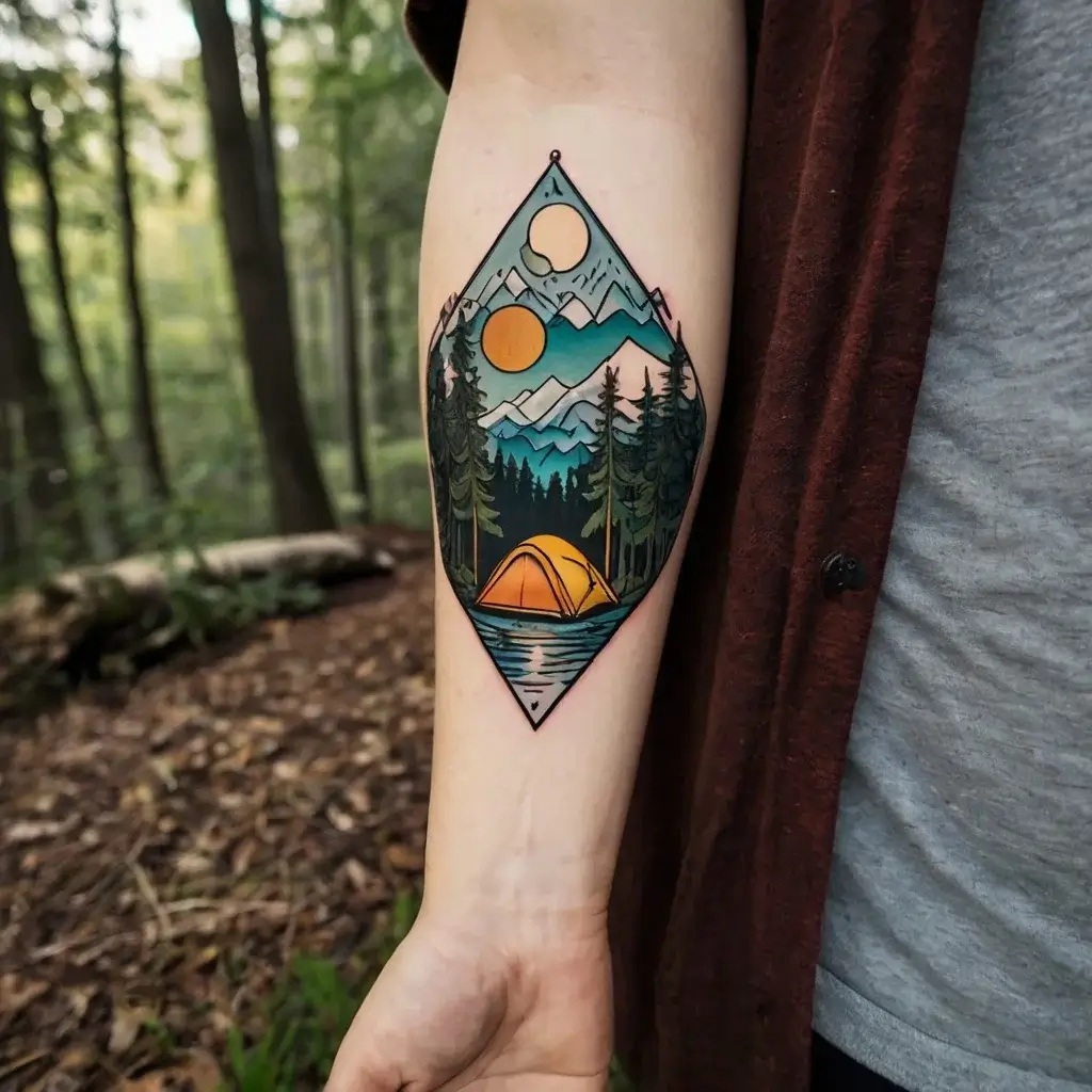 camping tattoo (54)