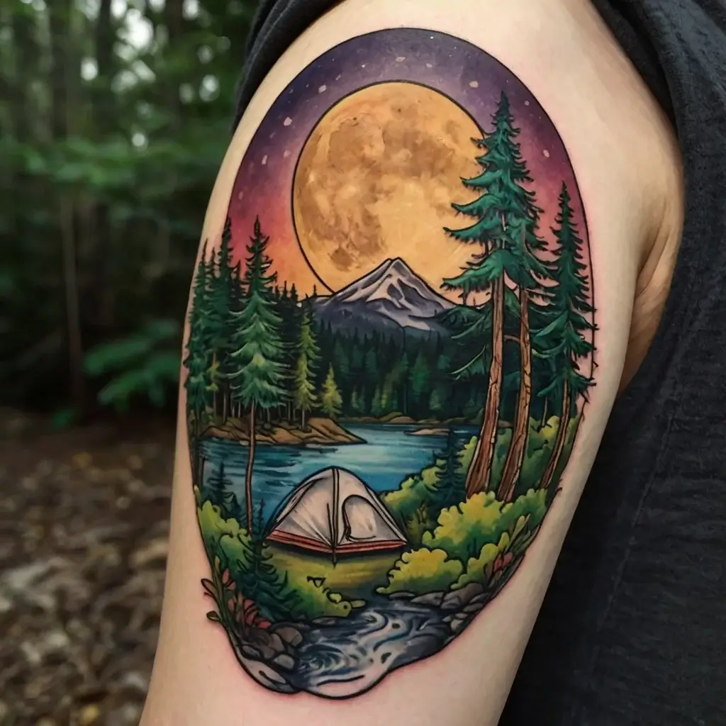 camping tattoo (55)