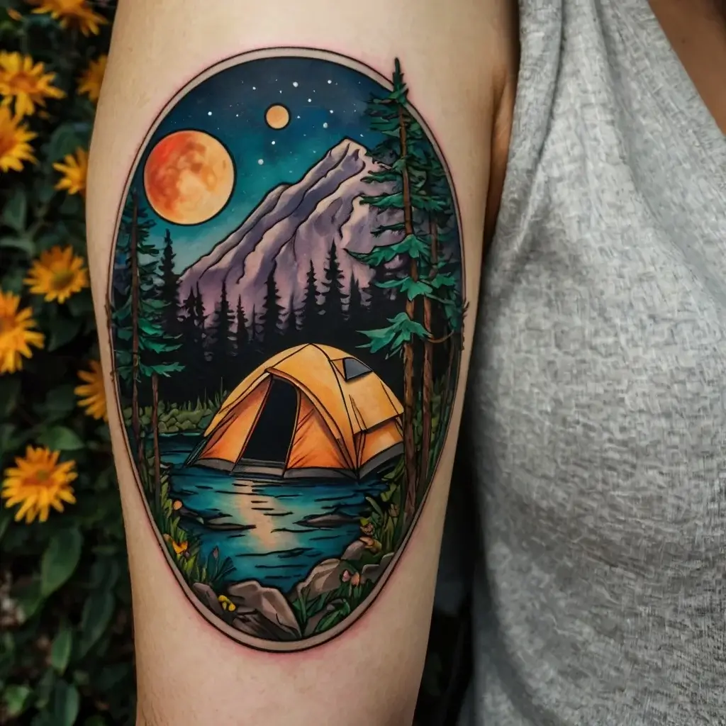 camping tattoo (56)