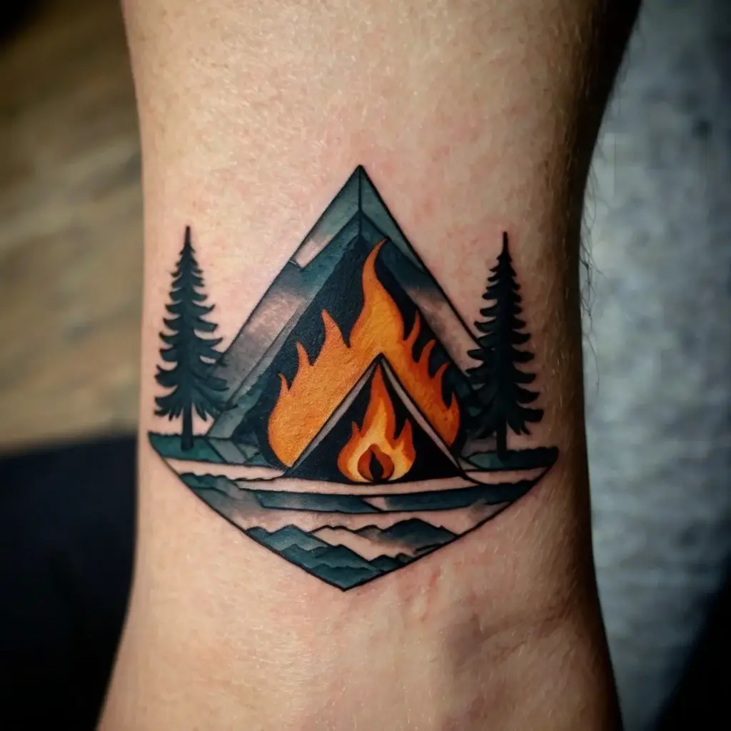 camping tattoo (57)