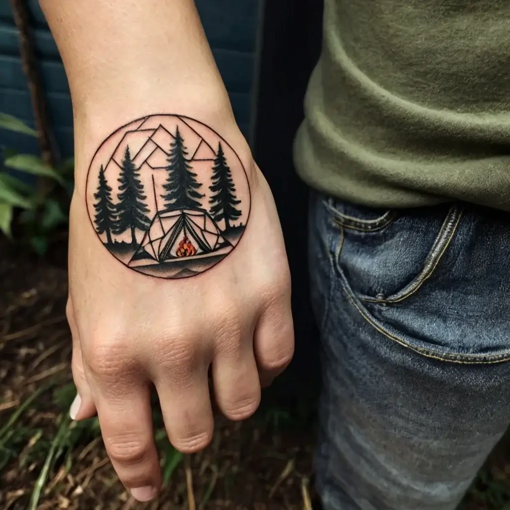 camping tattoo (58)