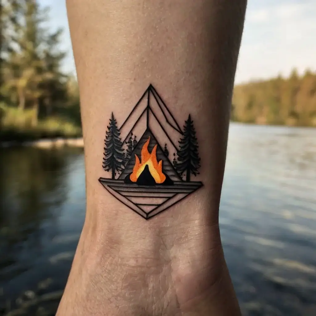 camping tattoo (59)