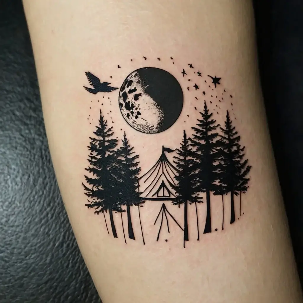 camping tattoo (60)