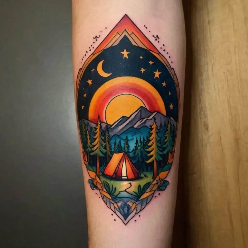 camping tattoo (63)