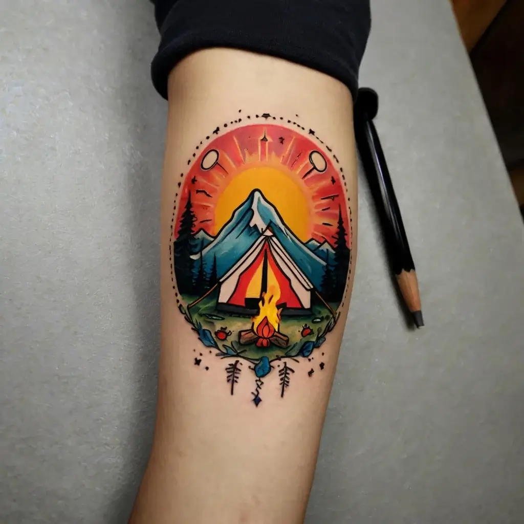 camping tattoo (65)