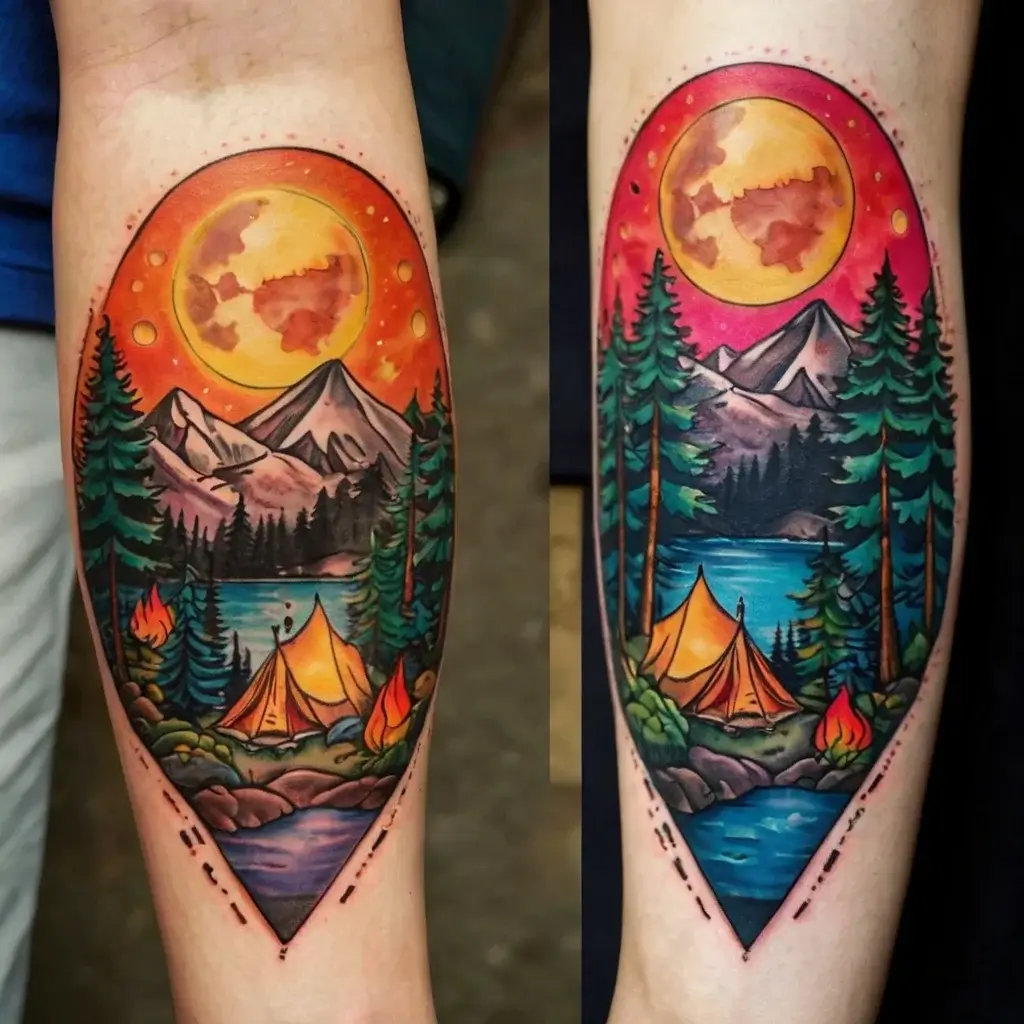 camping tattoo (66)