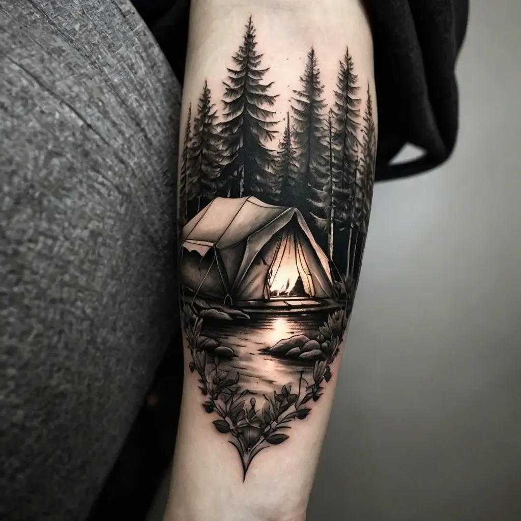 camping tattoo (67)