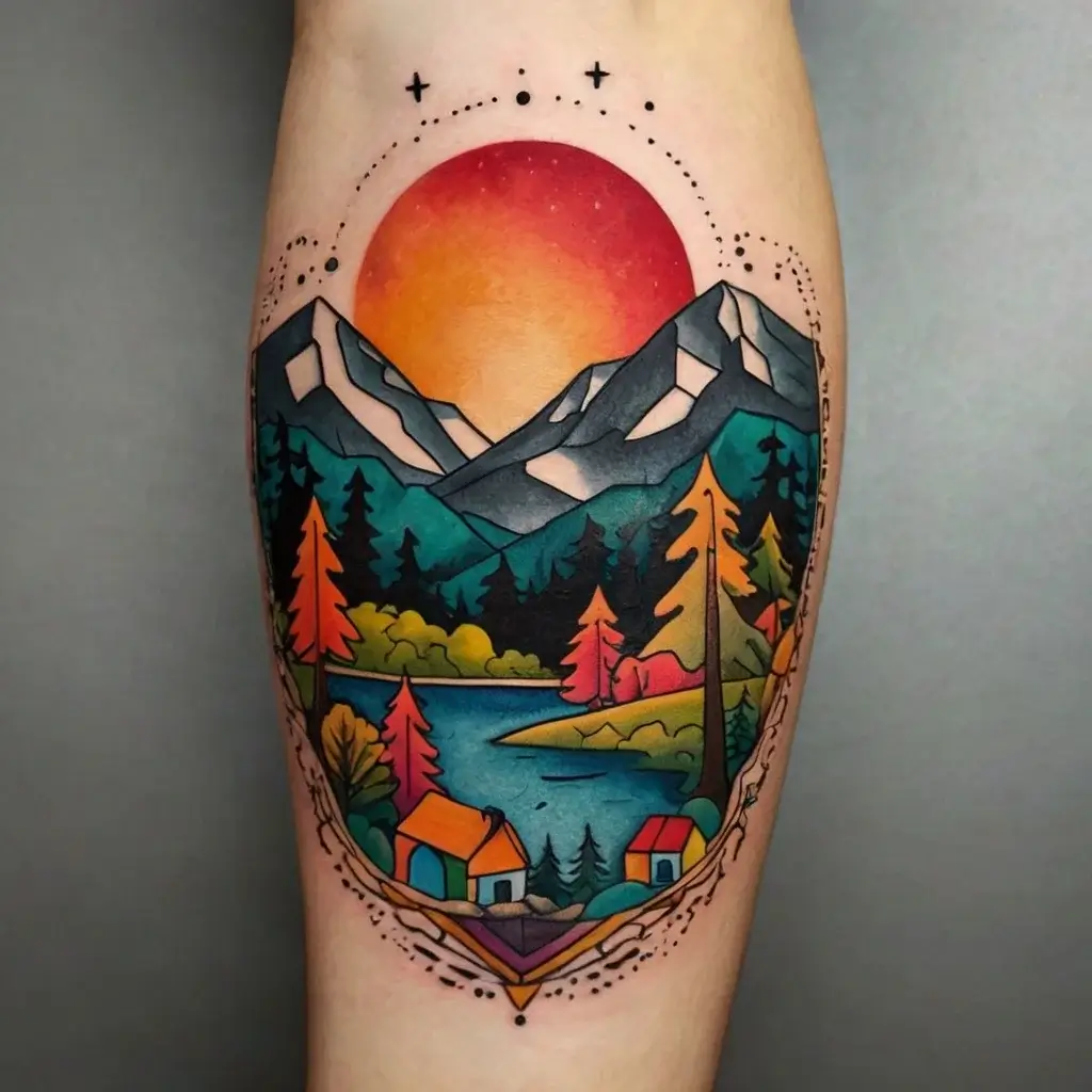 camping tattoo (7)