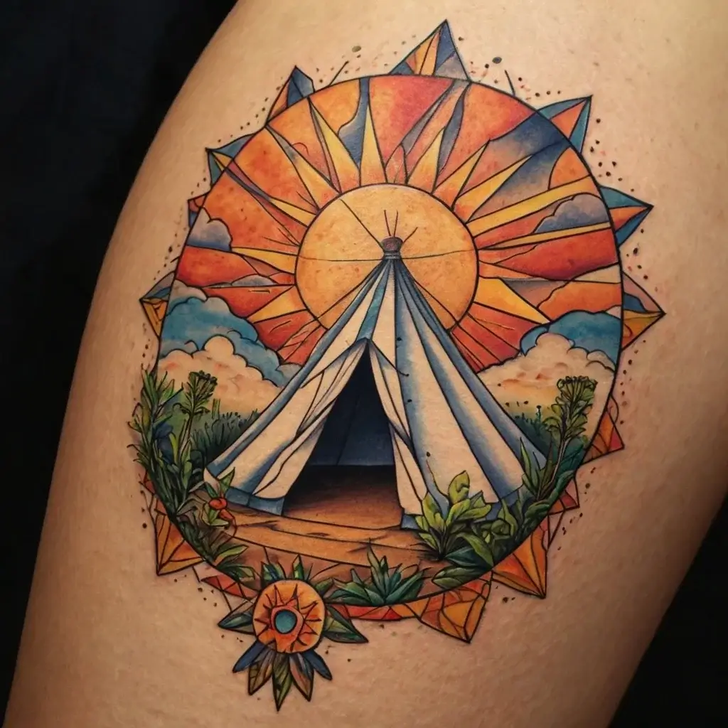 camping tattoo (70)