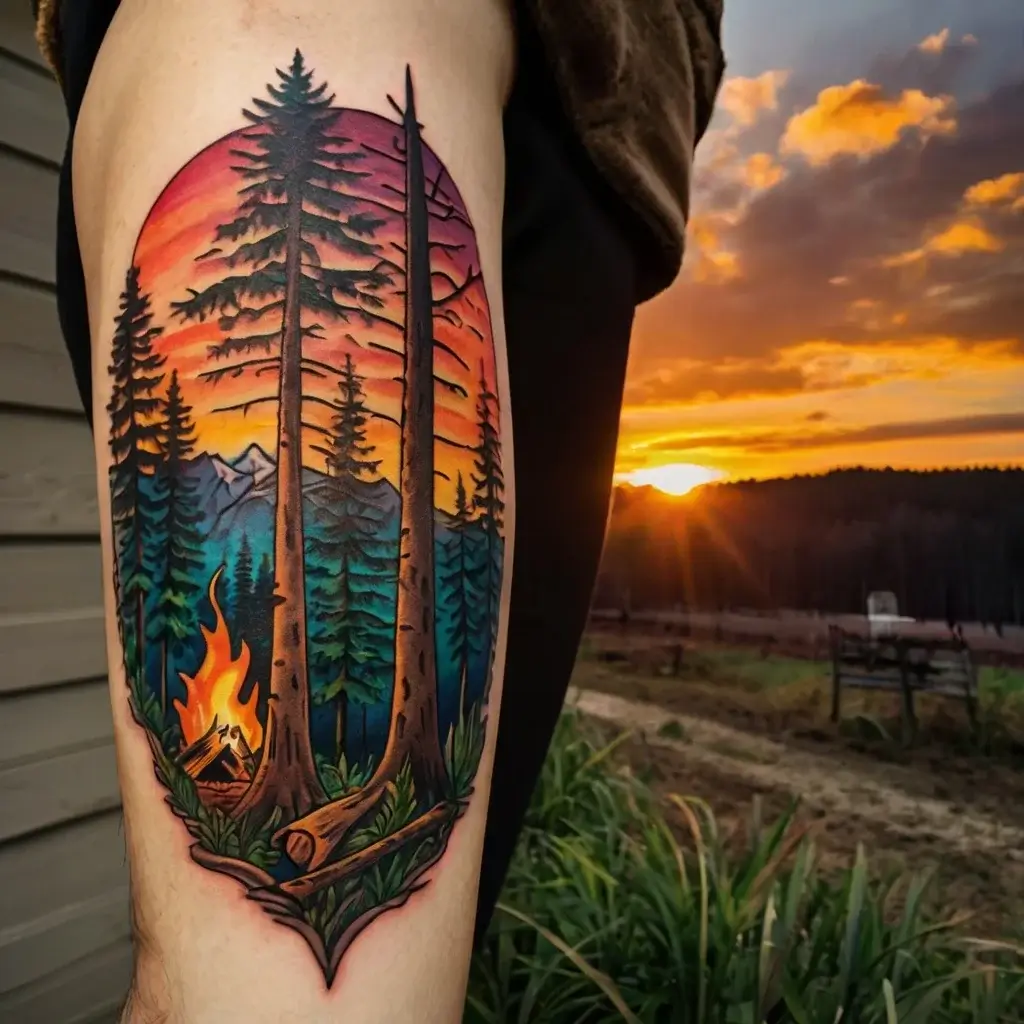 camping tattoo (72)