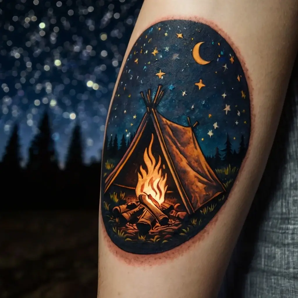 camping tattoo (76)