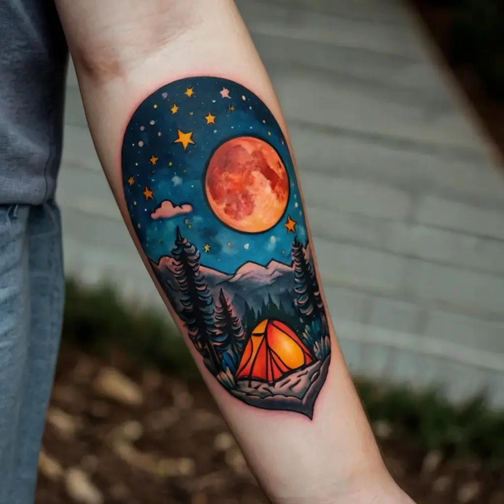 camping tattoo (8)