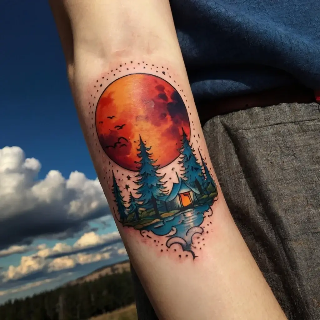 camping tattoo (9)