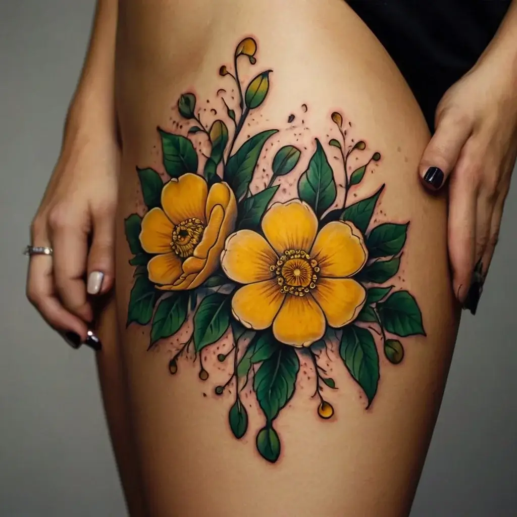 hbtat2-buttercup-flower-tattoos (8)