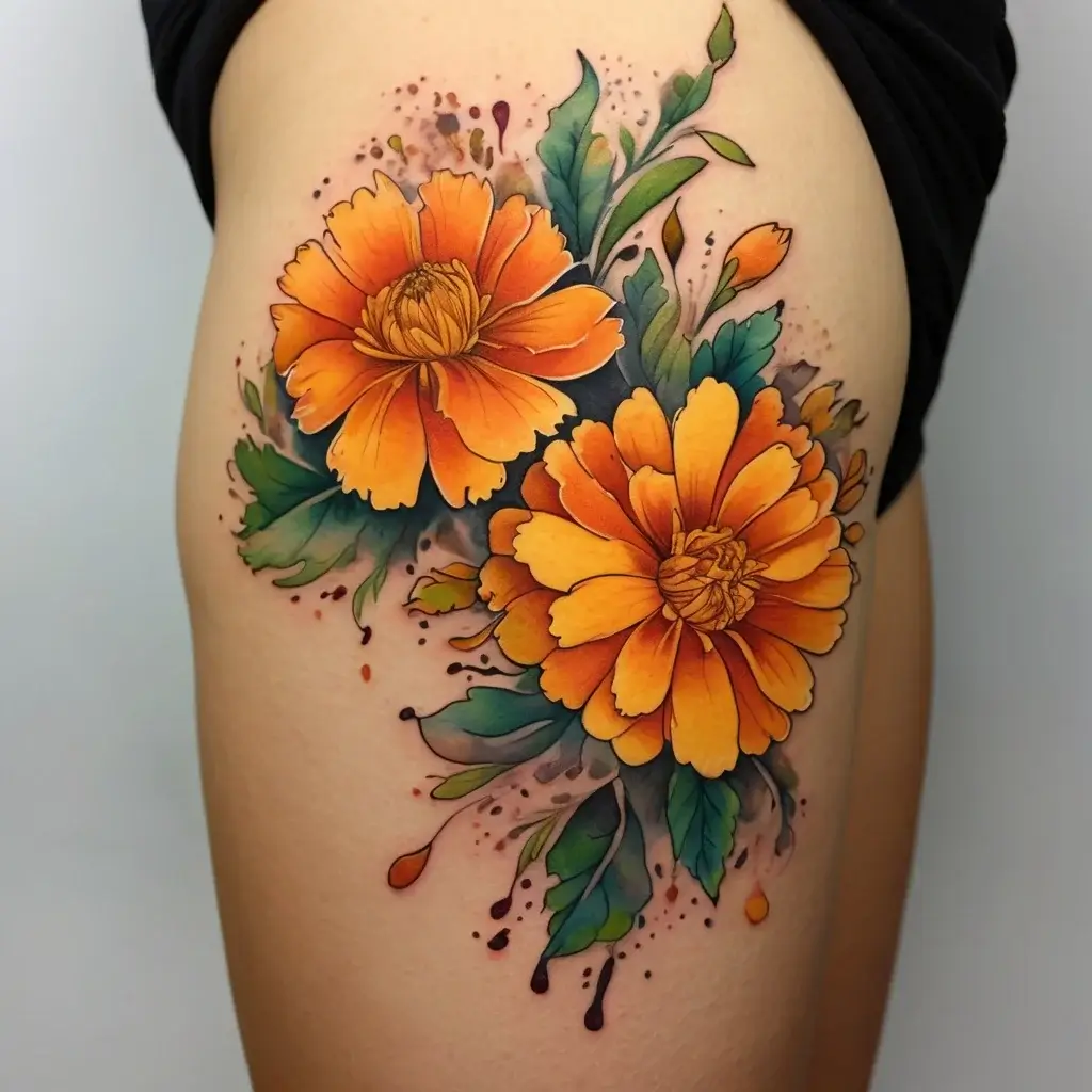 marigold Tattoo (70)