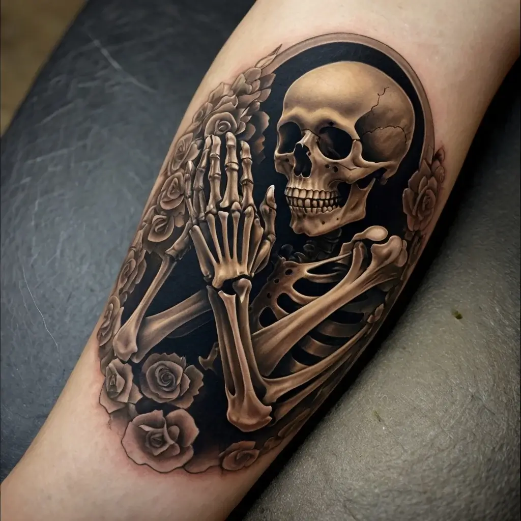 praying skeleton tattoo (13)