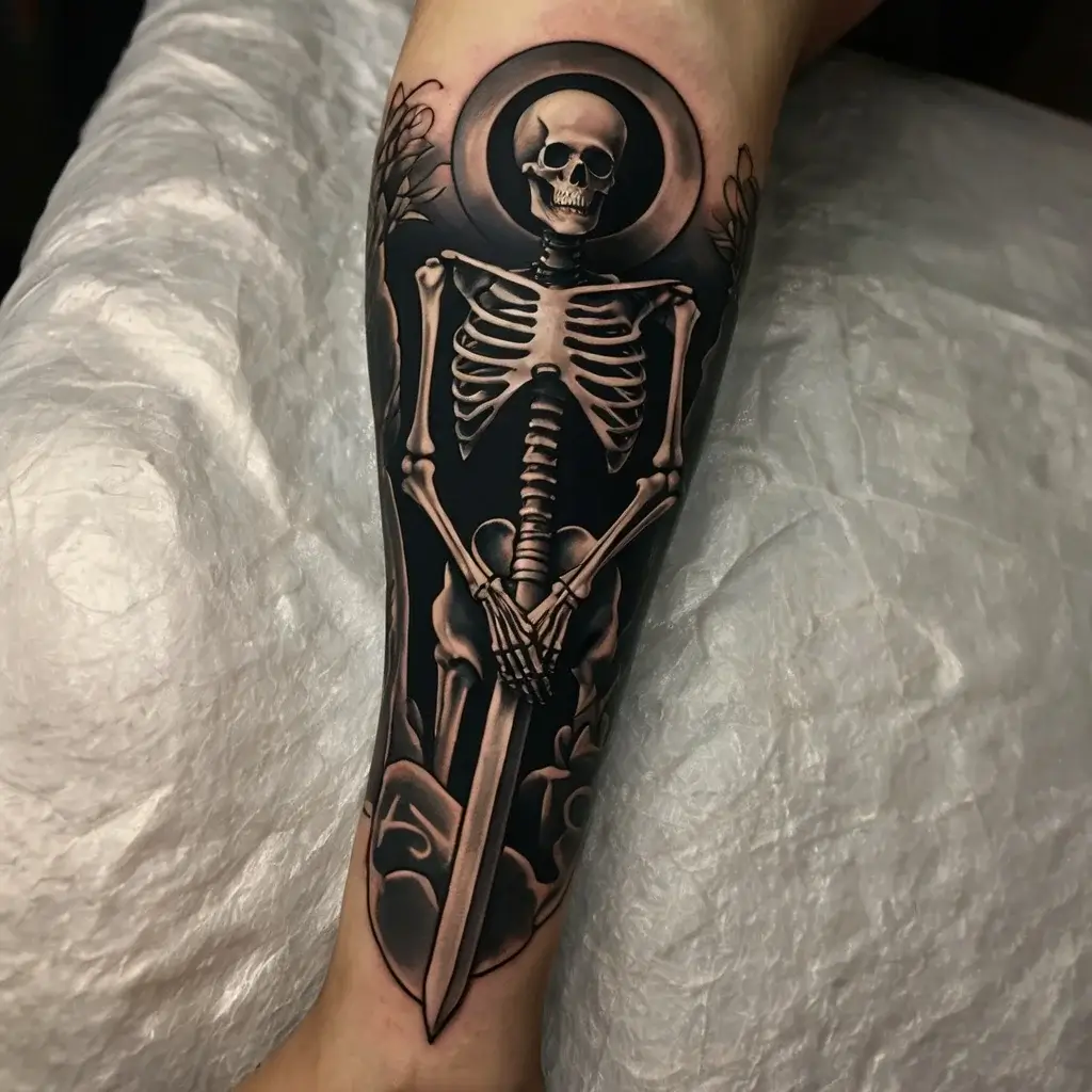 praying skeleton tattoo (15)