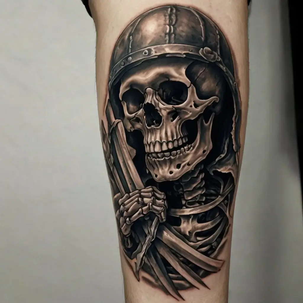 praying skeleton tattoo (16)