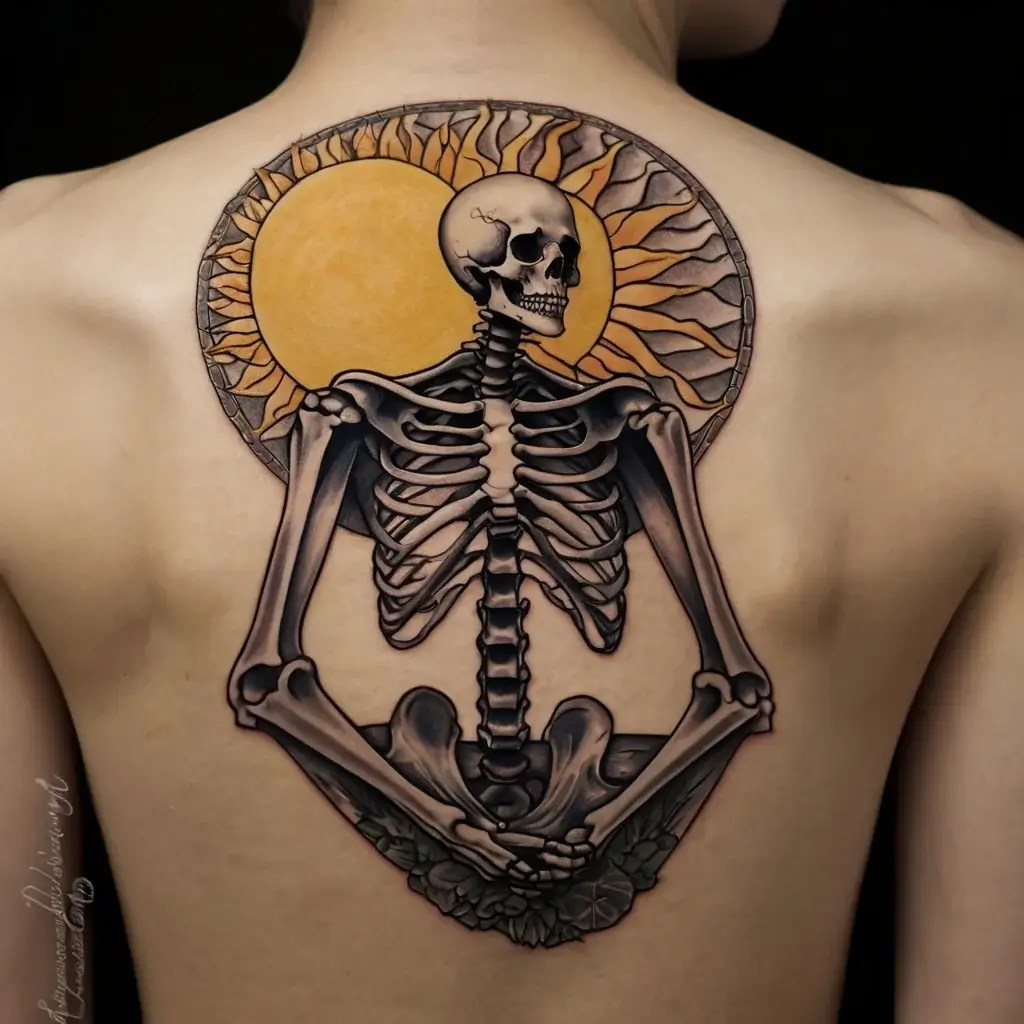 praying skeleton tattoo (17)