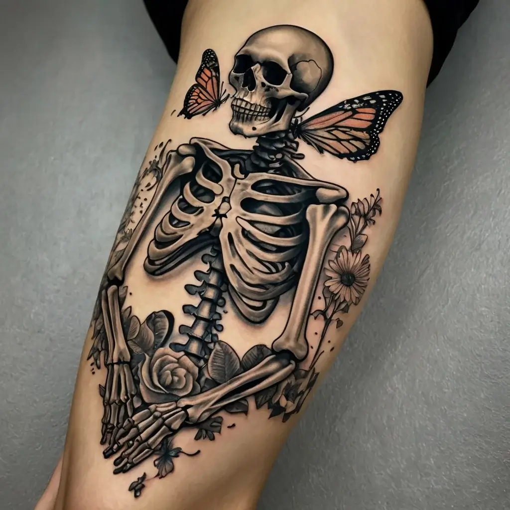 praying skeleton tattoo (2)