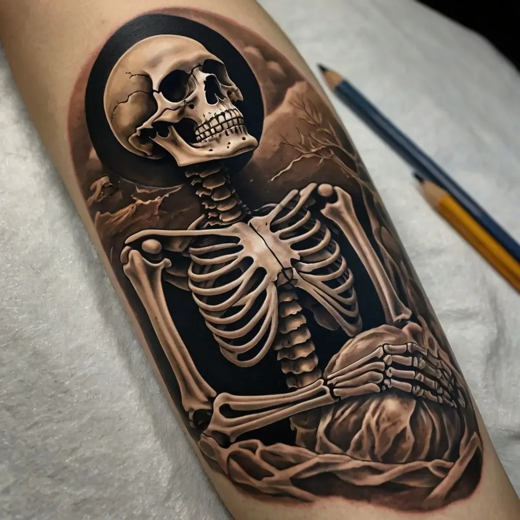 praying skeleton tattoo (20)