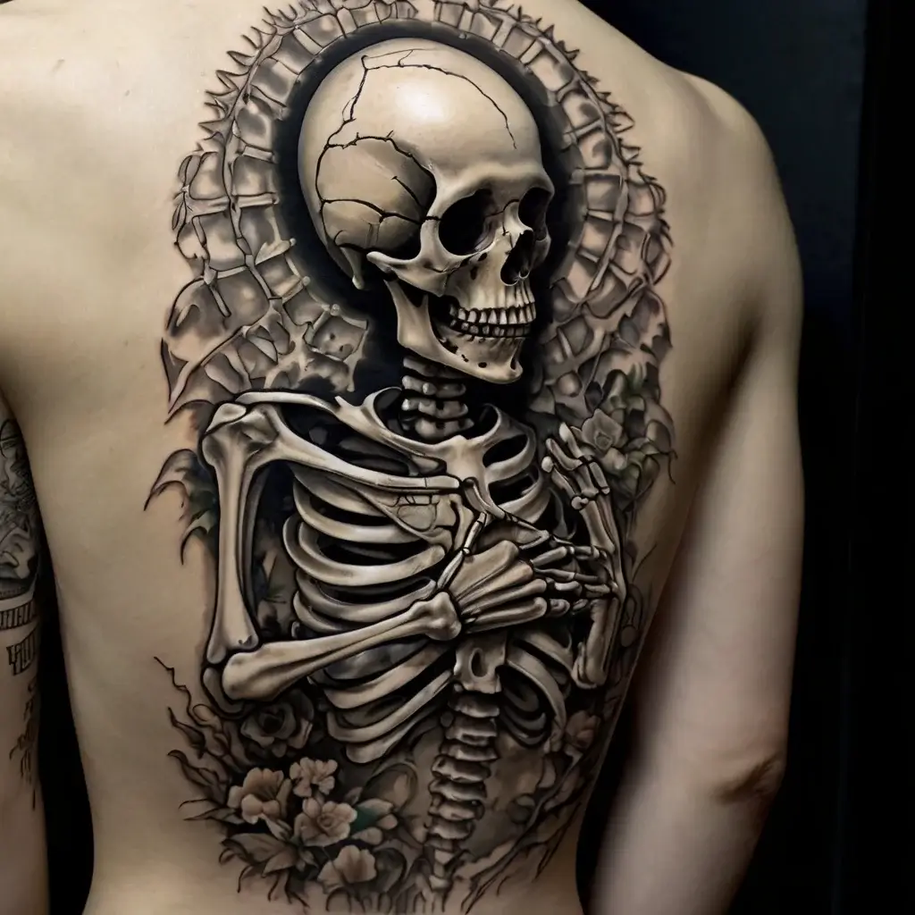 praying skeleton tattoo (24)