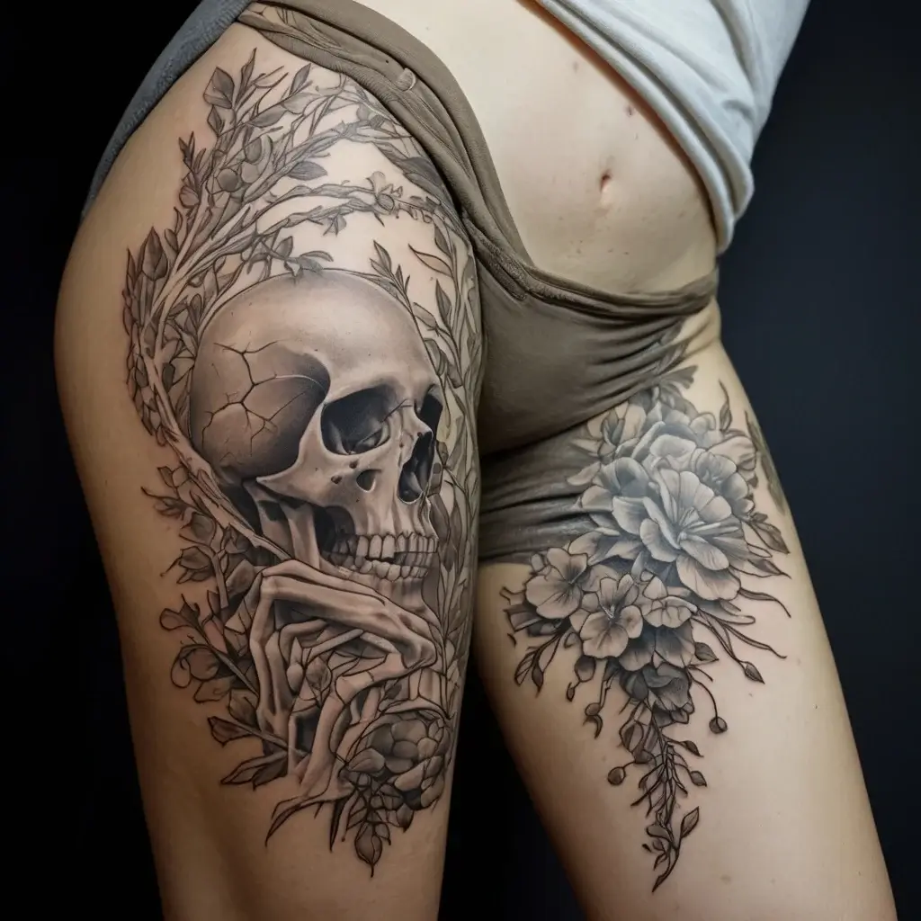 praying skeleton tattoo (32)