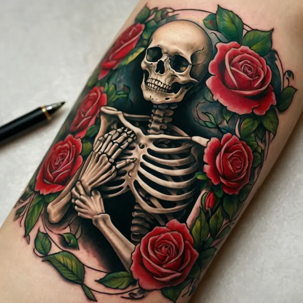 praying skeleton tattoo (34)