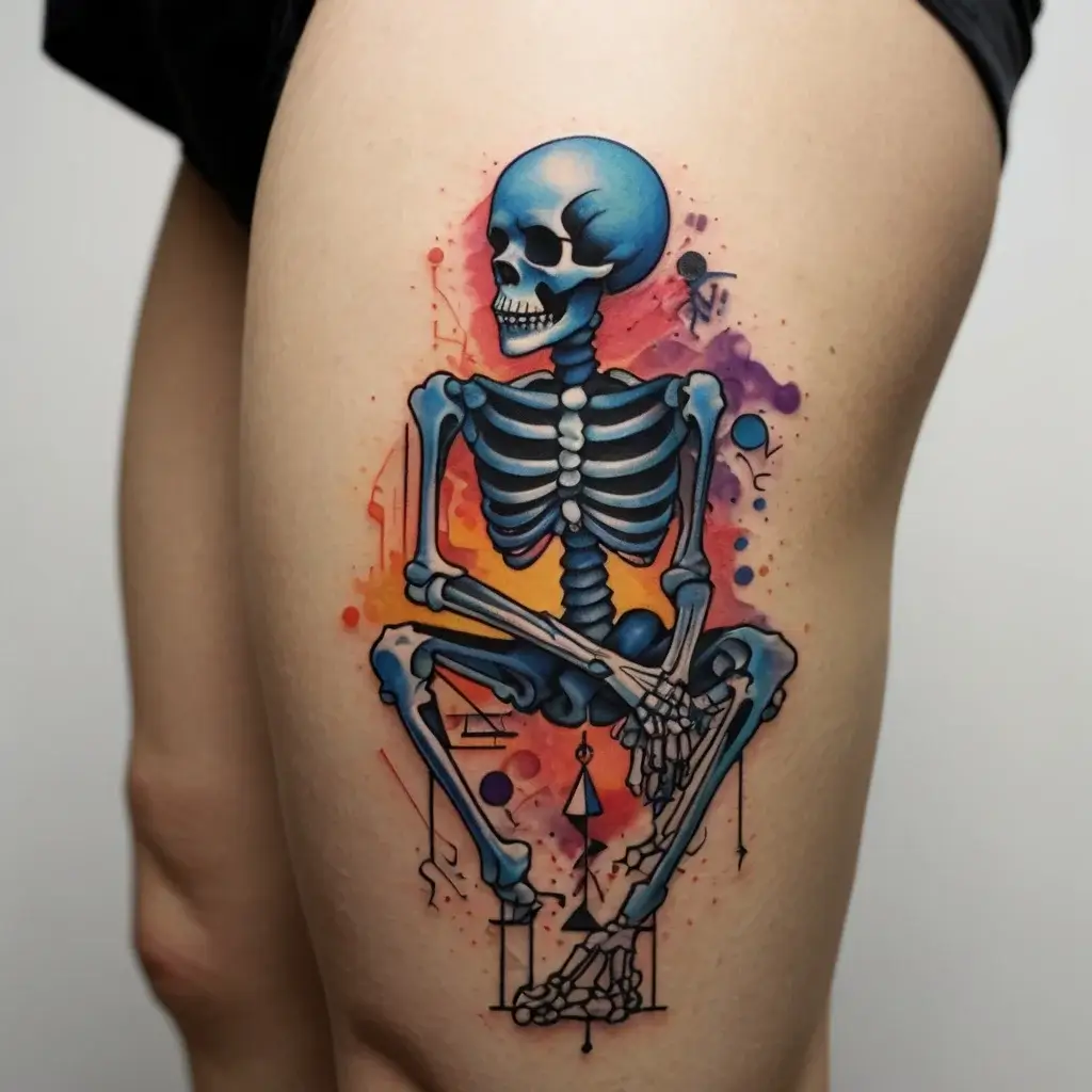 praying skeleton tattoo (38)