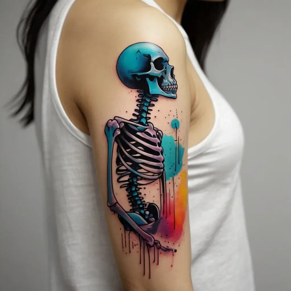 praying skeleton tattoo (39)