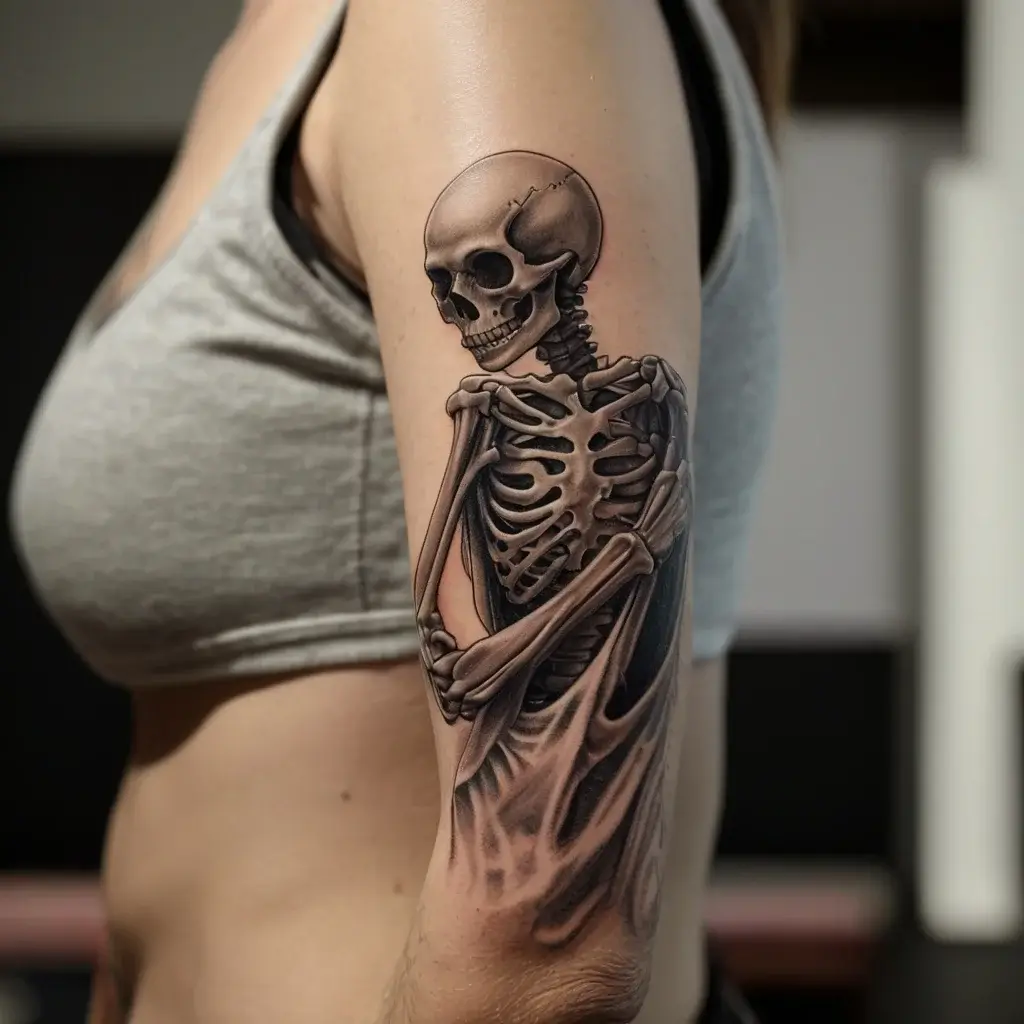 praying skeleton tattoo (41)