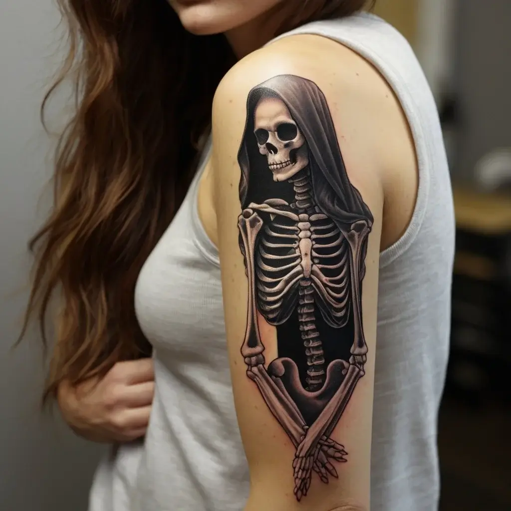 praying skeleton tattoo (50)