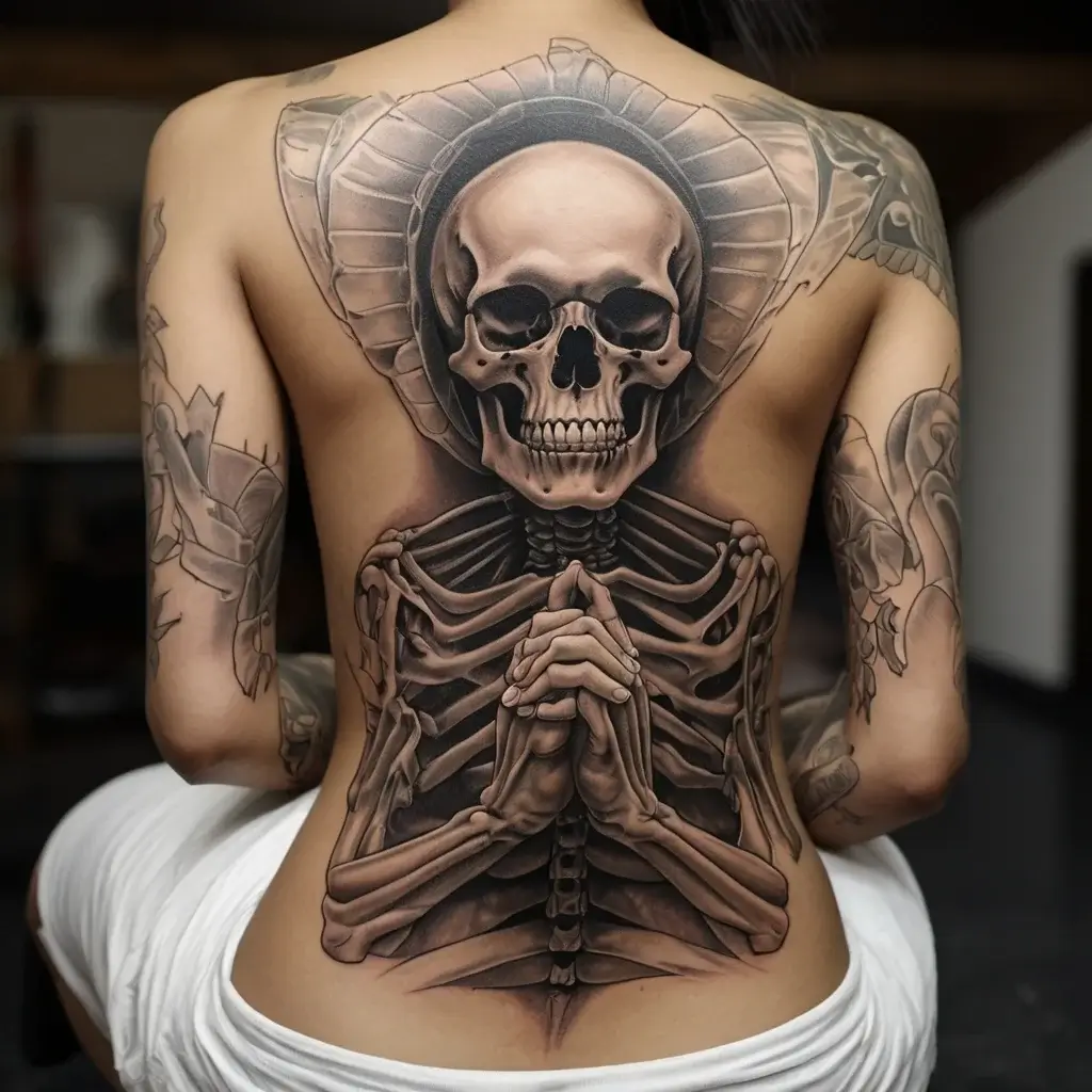 praying skeleton tattoo (51)