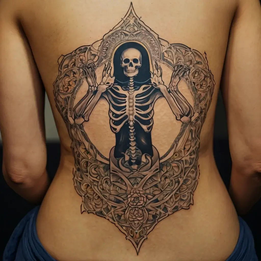 praying skeleton tattoo (55)