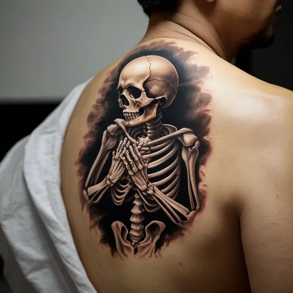 praying skeleton tattoo (56)