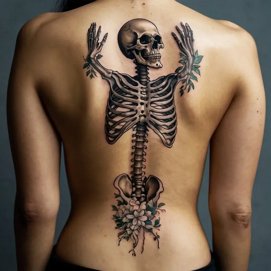 praying skeleton tattoo (59)