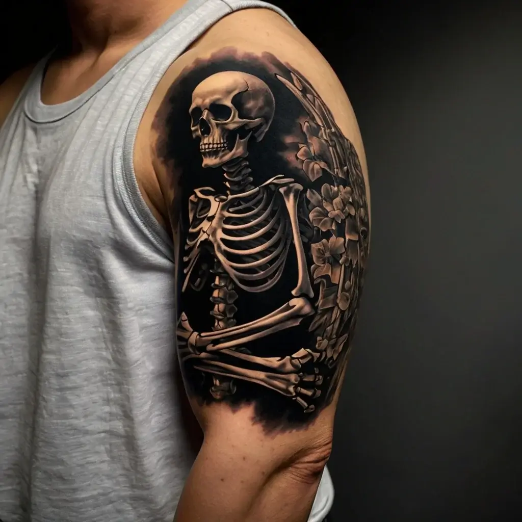 praying skeleton tattoo (6)