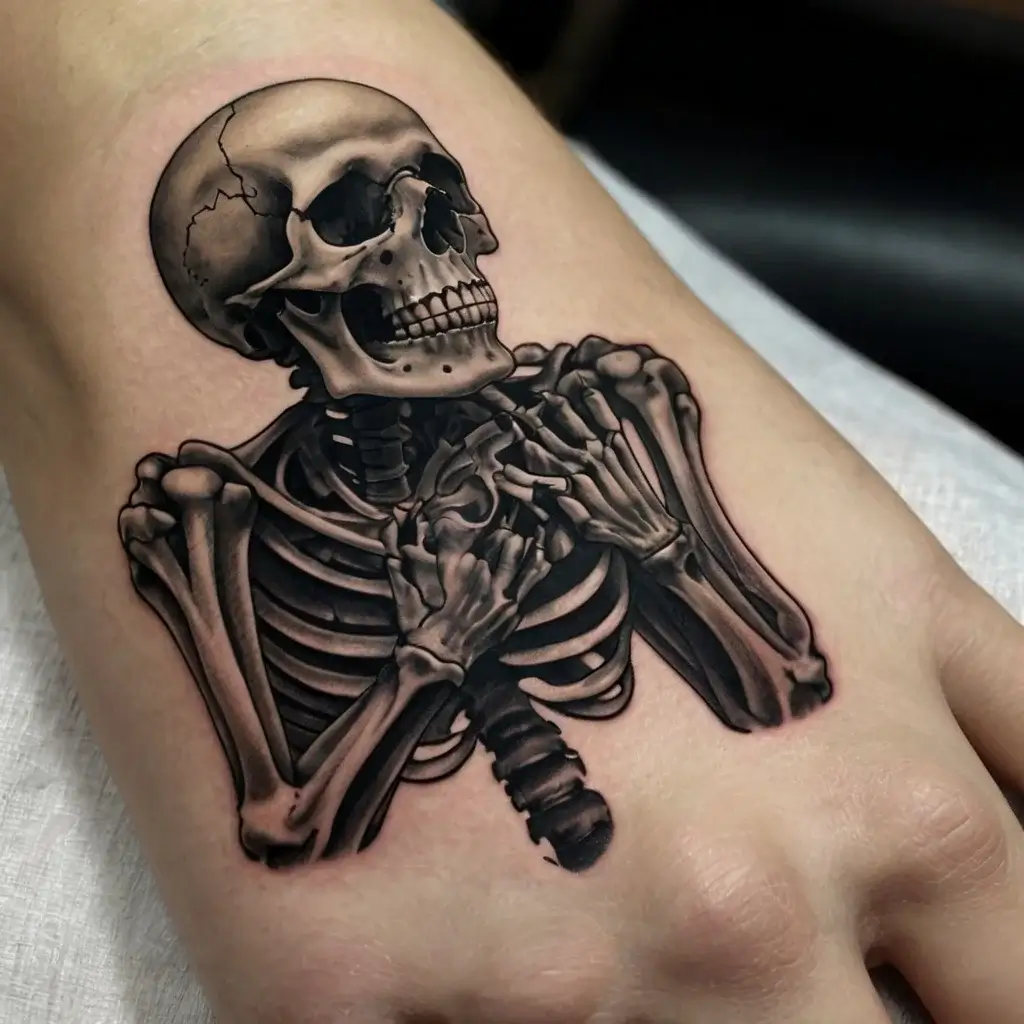 praying skeleton tattoo (67)