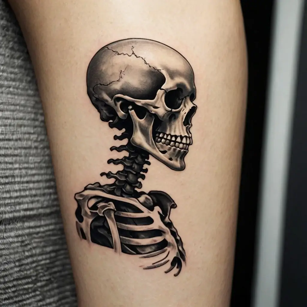 praying skeleton tattoo (7)