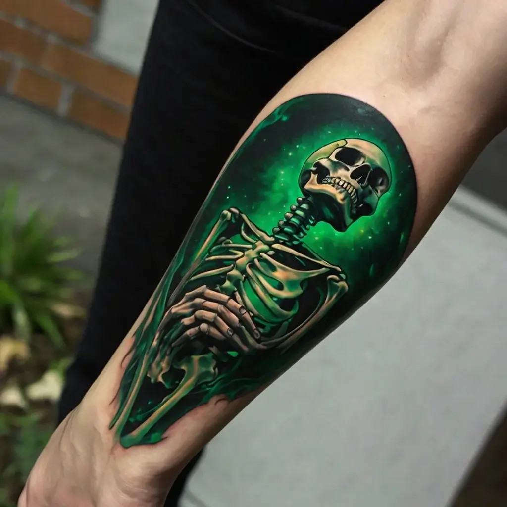 praying skeleton tattoo (8)