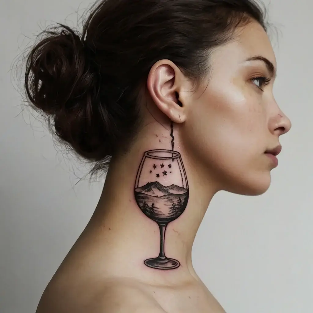 wine glass tattoo (12)